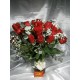 Florero 24 rosas rojas