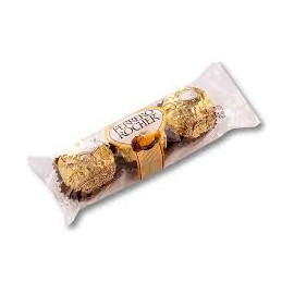 Bombones ferrero rocher tubo 3 unidades