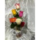 Taza cumpleaños con 5 rosas